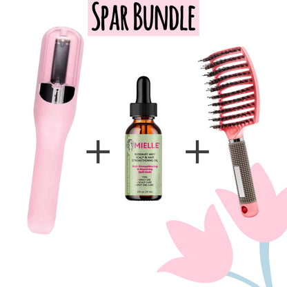 Spliss-Haar-Trimmer + Spliss Haaröl + Haarbürste Entwirrbürste