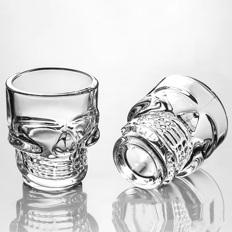 50cl Designer Totenkopf Shotglas Kurzer 1 Stck